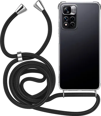 Produktbild von Handykette für Xiaomi Redmi Note 11 Pro | 11 Pro - Handyhülle mit Schnur Cover in Schwarz