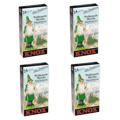 Produktbild von KNOX - 4er Set Räucherkerzen Räucherkegel Gr. M - Weihrauch-Myrrhe