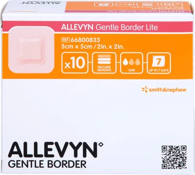 Image de Allevyn Gentle Border Lite 5x5cm, 10 pansements
