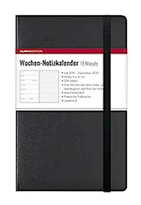 Produktbild von Wochen Notizkalender Black 2020 - Taschenplaner / Taschenkalender, 20 Monate, klein