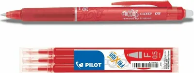 Produktbild von Frixion Clicker 0.5 rot + 3 Ersatzminen rot