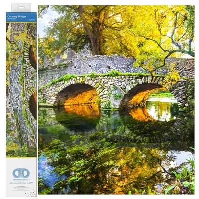 Malset Landbrücke 51,5x51,5 cm Leinwand Polyester