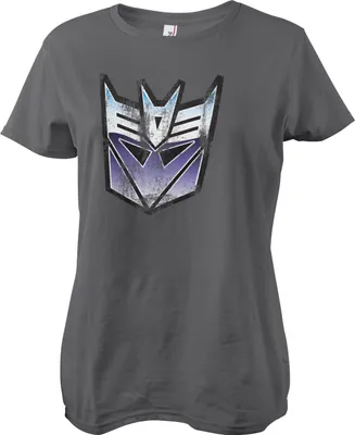 Obrázek produktu pro Dívčí tričko Decepticon Shield - střední - tmavě šedá