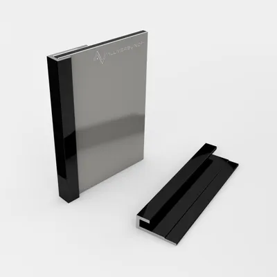 Produktbild von 100cm Abschlussprofil für 3 mm Platten Schwarz RAL9005
