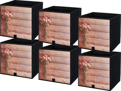 Produktbild von Lavita Storage Box | faltbare Aufbewahrung Boxen 31 x 31 x 31 cm | Schubladen-Organizer Box| Ordnungssysteme für Kleidung | Kleideraufbewahrung & Organisation | Strauß | 6 stück