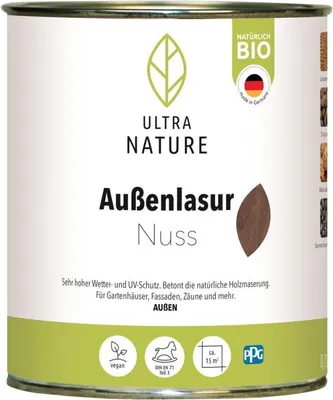 Produktbild von Ultra Nature Außenlasur Nuss 0,75 l - 682365
