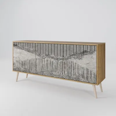 Immagine prodotto di Spacerebels cassettiera a 3 ante - credenza cassettiera - credenza alta - mobile armadio - soggiorno camera da letto - 57,5×164,5×42 (HxLxP)