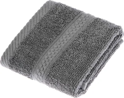 Produktbild von HOMESCAPES Frottee Seiftuch 100% Baumwolle Waschlappen 30x30cm Gästehandtuch - grau
