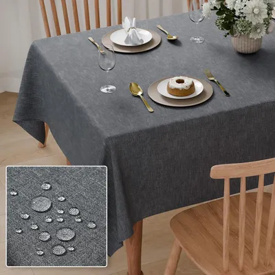 Obrázok produktu pre Obrus, 140x180 cm, vodeodolný, umývateľný, vonkajšie použitie, sivý, obdĺžnikový