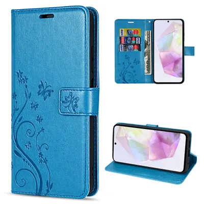 Produktbild von Hülle für Samsung Galaxy A35 Handyhülle Handy Tasche Klapphülle Wallet Case Etui Blau
