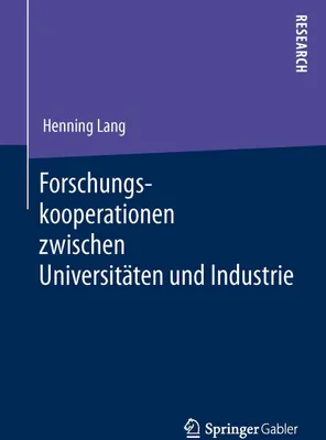Produktbild von Forschungskooperationen zwischen Universitäten und Industrie