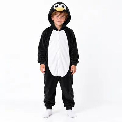Obrázek produktu pro Dětské overal pyžamo Kigurumi kostým Tučňák, velikost 122