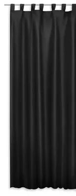 Produktbild von Schlaufenschal schwarz 140x245 cm halbtransparent Vorhang Schlaufen Gardine Alex