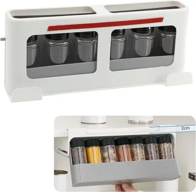 Produktbild von Kräuterregal Set ohne Bohren, 6 Kräuterset, Küchenorganisation