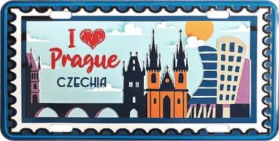 Obrázok produktu pre GiftyCity Kovový nápis I Love Prague