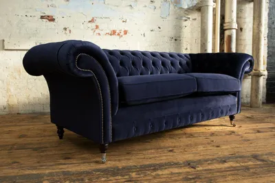 Produktbild von Chesterfield 3 Sitzer Sofa Stoffsofa Couch Polster Sitz Garnitur 3er Sofas Neu