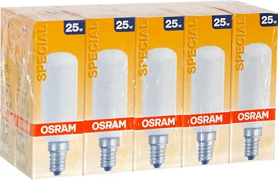 Produktbild von 5 x OSRAM Röhre 25W E14 MATT Glühlampe Glühbirne 25 Watt Glühbirnen Glühlampen