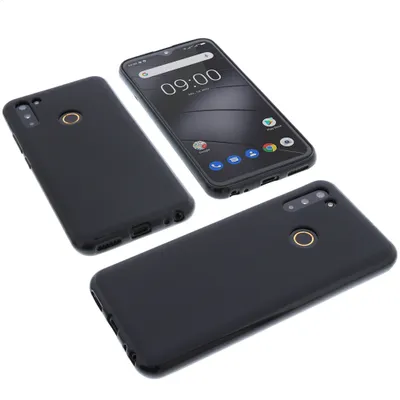 Produktbild von foto-kontor Hülle kompatibel mit Gigaset GS4 / GS4 Senior Schutzhülle Tasche Gummi TPU Schutz Handytasche schwarz
