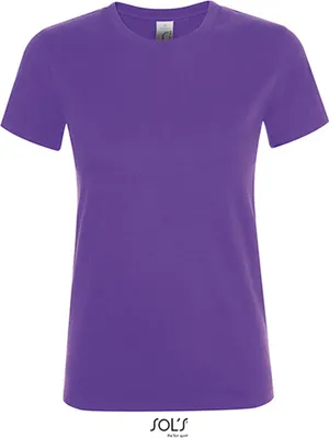 Image de SOLs 01825 | T-shirt femme Régent / Coton semi-peigné ring-spun - Couleur : Dark Purple - Taille : M