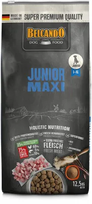 Produktbild von Belcando Junior Maxi, Welpe, Geflügel, Reis, 12,5 kg, Laktosefrei
