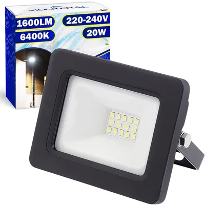 LED-Spot 20 W 1600 lm 6400 K IP65 schwarz