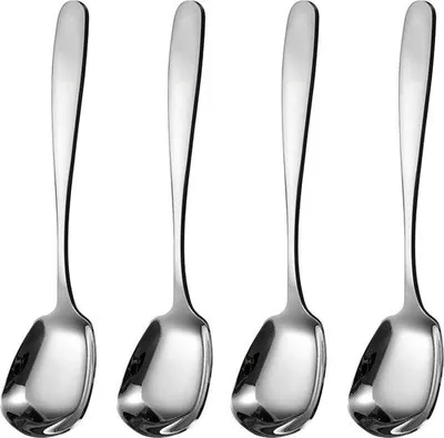 Image de Cuillères de service en acier inoxydable 304, 18,5 cm, lot de 4