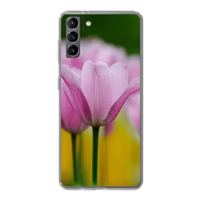 Produktbild von MuchoWow® Handyhülle Schutzhülle Hülle für Samsung Galaxy S21 Plus Blumen - Tulpen - Rosa Silikon Softcase Handy Hülle - Handy-Tasche