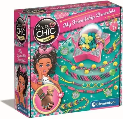 Obrázek produktu pro Clementoni Crazy Chic My Friendship Bracelets, Sada na výrobu náramků pro děti, 7 rok/roky, Vícebarevný