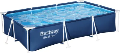 Produktbild von Steel Pro® Frame Pool ohne Pumpe 300 x 201 x 66 cm, dunkelblau, eckig