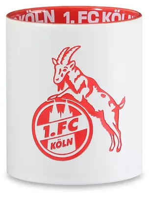 Produktbild von 1. FC Köln Tasse "Prägung" weiß