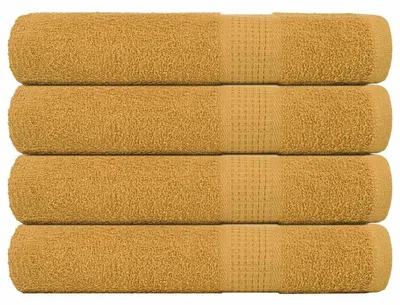 Zdjęcie produktu dla Ręczniki vidaXL FROGN, 4 szt., złote, 100 x 200 cm, 360 g/m²
