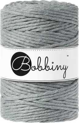 Produktbild von Bobbiny Macrame Cord 5 mm 100 m Steel Schnur
