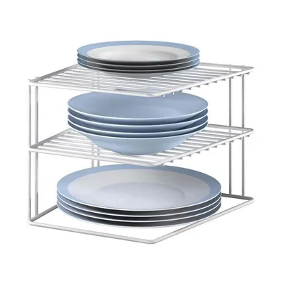 Produktbild von Metaltex Küchenschrank Organizer Silos 3 Fächer Metall (25 x 25 x 19 cm)