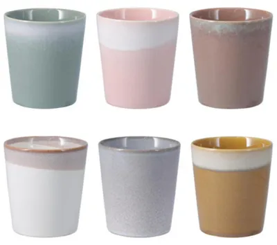 Produktbild von Excellent Houseware Kaffee-/teebecher Ton - 6x Stuck - Erdtone - 350 ml - Tassen