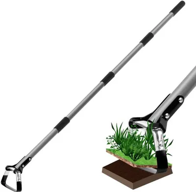 Obrázek produktu pro Zahradní nářadí Unyqoos ® pro účinné odstraňování plevele s nastavitelnou rukojetí a trojúhelníkovou hlavicí