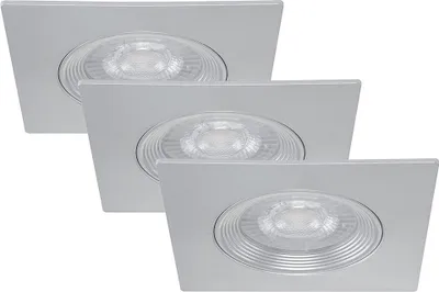 Produktbild von Briloner LED Einbauleuchten 3er Set Eckig Titan 5W 350lm 3000K IP23 7281-034