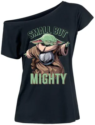 Produktbild von Star Wars T-Shirt Damen The Mandalorian - Grogu - Small But Mighty - Grogu schwarz 3XL