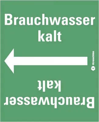 Produktbild von Dreifke® Rohrleitungsband Brauchwasser kalt, praxisbewährt, ab Ø 50mm, grün/w...