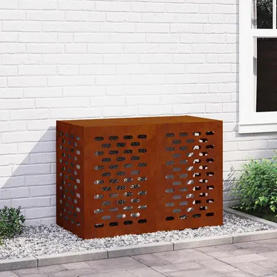 Image de vidaXL Couverture pour climatiseur Rouillé 100 x 50 x 70 cm Acier résistant aux intempéries