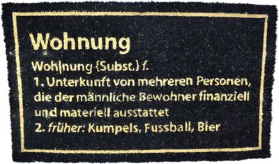 Produktbild von Schmutzfangmatte Fussmatte Türmatte »Wohnung«