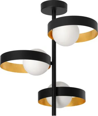 Zdjęcie produktu dla Lampa sufitowa OSRAM DECOR Memphis, czarna/złota, z trzonkiem G9 do łatwej wymiany źródła światła, może być wyposażona w pojedynczą lub inteligentną żarówkę, stopień ochrony IP20