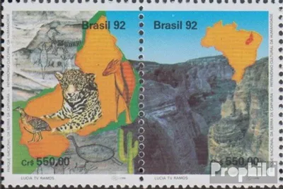 Produktbild von Briefmarken Brasilien 1992 Mi 2489-2490 Paar (kompl.Ausg.) postfrisch UNESCO Welterbe Nationalpark