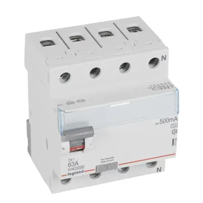 Produktbild von Legrand 411796 TX3 Fi-Schalter 63A 4-polig 500mA Typ A 400VAC 4TE