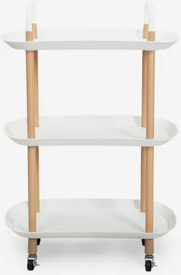 Immagine prodotto di Carrello portavivande di design con ruote 3 ripiani Wala Plus - Bianco