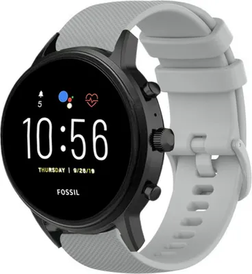 Produktbild von Strap-it Fossil Gen 5 Luxus-Silikonarmband (Grau)