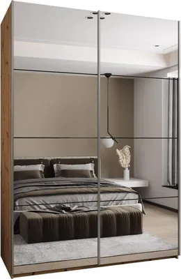 Produktbild von MEBLE KRYSPOL LUX 2 Schrank - 245,5x180x64cm - Artisan, Schwarz, Silber
