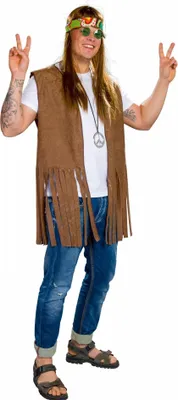 Produktbild von Hippie-Fransenweste für Herren, braun Gr M