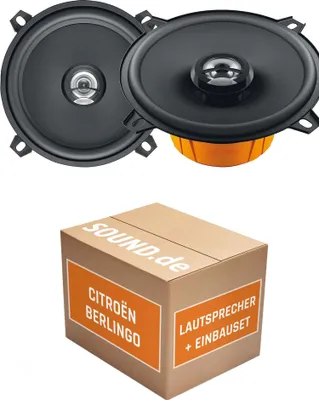 Produktbild von Lautsprecher Boxen Einbaupaket vorne Hertz DCX 130.3 passend für Citroën Berlingo I + werkseitige Türlautsprecher | 2x Tief-Mitteltöner mit integriertem Hochtöner 80W MAX