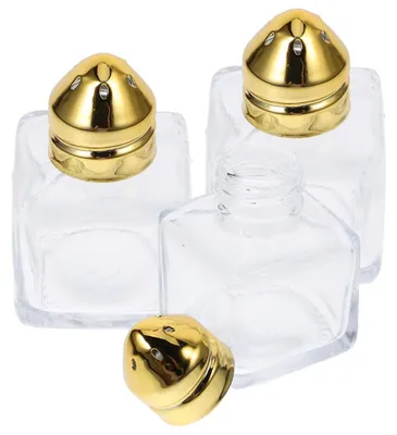 Productafbeelding van Set van 3 Gouden Kruidenpotjes van Glas