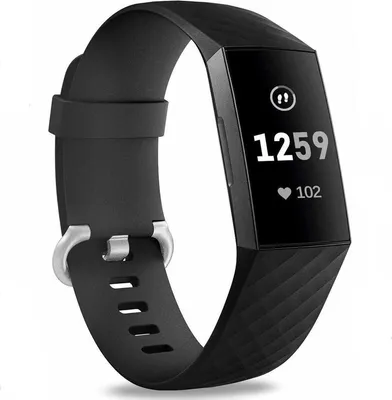 Zdjęcie produktu dla Pasek sportowy Go Go Gadget do Fitbit Charge 3 i 4 – czarny – rozmiar S/M – pasek do zegarka/opaski/bransoletki